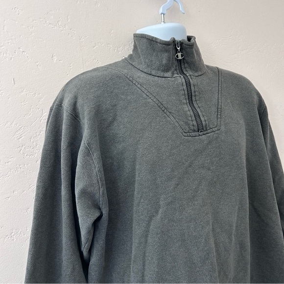CHAMPION Vtg 90s Authentic Apparel 1/4 Zip FedEx Logo Pullover Made USA Size L - Picture 2 of 12